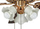 Demir, akrilik ile electroplated Rose Altın Modern tavan Fan ışık fikstür Tedarikçi